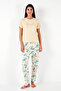 Regular Fit Crew Neck Short Sleeve Pajamas Set Sleepwear Set65770105 - 2