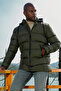 Slim Fit Water and Wind Resistant Removable Hooded Puffer Coat Men's COAT 649009 - 2