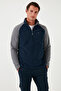 Slim Fit Half Zipper Cold-Proof Winter Fleece-Lined Fleece Men's Polar 5906055 - 4