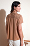 Guipure Detailed 100% Cotton Regular Fit V-Neck Blouse Bluz 611Bz0286 - 2