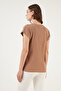 بلوزة مريحة ذات قصة مرنة على شكل حرف V BLOUSE 5865039 - 5