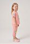Girl's T-Shirt and Shorts Set Daisy Printed Combed Cotton 100% Cotton