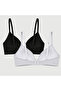 Women's Cotton Non-Wired Non-Padded 2-Pack My First Bra Bb2321 - 2