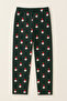 Boy's Santa Claus Christmas Themed Pajama Bottoms Green - 3