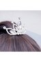 white crystal stone girl's bun crown - 6