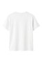 White Oversize Teddy Bear Printed Loose Women's T-Shirt - 3