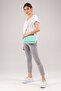 Women's Quilted Embroidered Water Green Shoulder Bag with Adjustable Shoulder Strap - 8