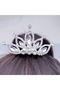 white crystal stone girl's bun crown - 5