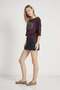 Kayık Neckline Printed Blouse - 4