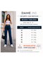 Dame Jns Women's High Waist Side Stripe Jean Pants Lightweight Lycra Relaxed Fit Casual Denim Trousers - 3