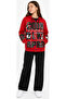 Boy'S/Girl's Cook Text Patterned Pocketed Zippered Hooded Red Color Cardigan - 2