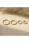 Sade Altın Halka Piercing - 3