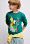 Pokémon Licensed Oversized Crew Neck Long Sleeve Green T-Shirt for Boys H7643A826Au - 3
