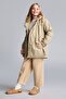 Warm Hooded Raincoat for Girls C5230A826Au - 2