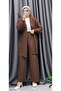 Seersucker Textured Belted Cardigan and Pants Double Set - 3