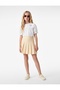 Cotton Gabardine Fabric Basic Pleated Skirt