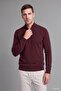 Standard Fit Regular Cut Mock Neck Half-Zip Basic Plain Knit Sweater A5184AX24AU - 6