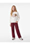 Long Sleeve Crew Neck Heart Printed Sweatshirt