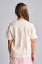 100% Cotton Crew Neck Short Sleeve Printed Ecru T-Shirt for Girls H8798A826Hs - 7