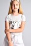 Regular Fit Crew Neck Short Sleeve Printed T-Shirt Girls I6179A826Sm - 3