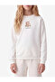 Crew Neck Long Sleeve Shaded Cotton Cat Printed Sweatshirt - 2