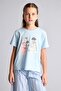 100% Cotton Printed Short Sleeve Top Striped Wide Leg Bottom Regular Fit 2-Piece Pajama Set Girls H5 - 3