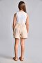 100% Cotton Regular Fit Brode Beige Shorts for Girls G0898A826Hs - 7