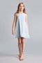 100% Cotton A-Line Crew Neck Light Blue Jean Mini Dress Girls I0271A826Hs - 2