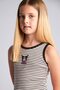 Striped Printed Athlete Girl's T-Shirt I5689A826Hs - 4