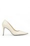 , Women's Genuine Leather Heeled Shoes 1611059Z1425 Beige - 6