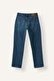 100% Cotton Straight Fit Washed Effect Jean Trousers H7644Ax26Au - 3