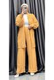 Seersucker Textured Belted Cardigan and Pants Double Set - 4