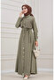 Guipure Detailed Dress-Khaki