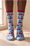 Women's Cherry Patterned Socks Blue