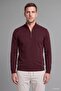 Standard Fit Regular Cut Mock Neck Half-Zip Basic Plain Knit Sweater A5184AX24AU - 3