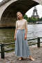 Belted Pleated Long Azalea Skirt 0212 - 6