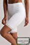 3-Pack Women's White 100% Cotton Heart Hole Lace Long Shorts Panties - 6