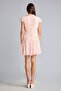 High Neck Floral Chiffon Short Sleeve Mini Dress I4178Ax26Sm - 4