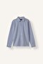 Modern Fit Polo Neck Striped Crinkle Fabric Seersucker Patterned Long Sleeve Shirt D6003Ax24Au