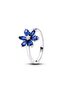 Glittering Herbarium Blue Flower Ring - 2