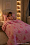 Single Pique Quilted Pique and Bedspread Set – 160X230 cm Patterned (Without Sheets) - 2