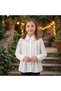 White Shirt with Lace Garnish for Girls / School Shirt 313/314