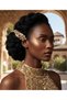Gold-Colored Hair Clip with Gold Stones - 7