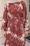Flower and Shape Patterned Tile Viscose Dress - 2