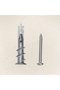 35mm Light Grey 25Set of Diamond Coated Board Anchors Spiral Expansion Screws，Heavy Duty Metal Wall - 5