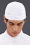White Chef Bandana Form-Fitting Hat with Back Tie