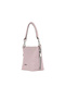 Pink Leather Women's Shoulder Bag - 3