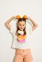 100% Cotton Crew Neck Fruit Printed Combed Cotton Short Sleeve T-Shirt Girl Child H6110A826Hs - 3