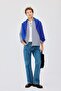 100% Cotton Straight Fit Washed Effect Jean Trousers H7644Ax26Au