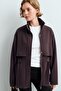 Long piqué jacket with belt - 7
